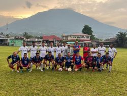 Laga Persahabatan U-40 Antara BWS Fc dan Polda Maluku Utara Fc Berakhir Imbang