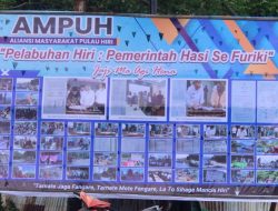 Warga Hiri Pasang Baliho Sebut Pemkot Ternate Hasi se Furiki