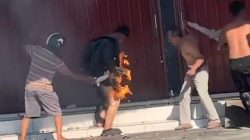 Seorang Pedagang Pentolan di Ternate Terbakar Api Akibat Kompor Gerobak Meledak