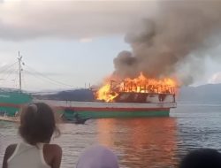 Muat 400 Ton Kopra, Kapal di Kepulauan Sula Ini Alami Kebakaran Hebat