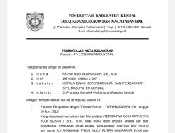 Dispendukcapil Kendal Batalkan Akta Kelahiran Putra Kembar Mudaffar Sjah