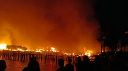 Belasan Rumah Panggung di Ternate, Maluku Utara, Terbakar