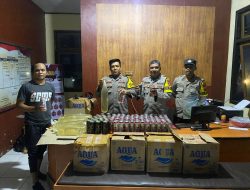 Polsek Ternate Selatan Amankan Ratusan Kaleng Jumbo Miras dari Bitung