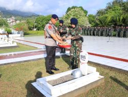 Peringati HUT, Brimob di Maluku Utara Gelar Upacara dan Ziarah Makam Pahlawan