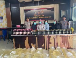 Anggota Polda Malut Kembali Amankan Ratusan Botol Miras dan Pemiliknya di Ternate