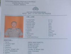 Ditetapkan DPO, Seorang Anggota Polres Ternate Terancam Dipecat 