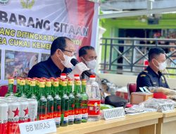 Miras dan Narkotika Hasil Sitaan Polda Malut Dimusnahkan
