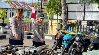 Miras hingga Knalpot Racing Sitaan Polresta Tidore Dimusnahkan