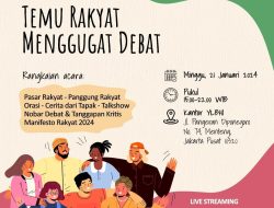 Jelang Debat Pilpres, AJI Bersama Sejumlah NGO Gelar Nobar dan Kampanye Lingkungan