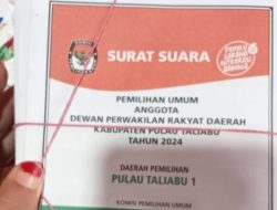 38 Surat Suara Caleg Pulau Taliabu Nyasar ke Tidore
