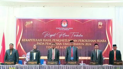 KPU Ternate Resmi Gelar Pleno Rekapitulasi