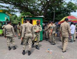 Satpol PP Ternate Kembali Tertibkan Gerobak Pedagang