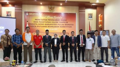 KPU Resmi Tetapkan 20 Anggota DPRD Terpilih Pulau Morotai pada Pileg 2024