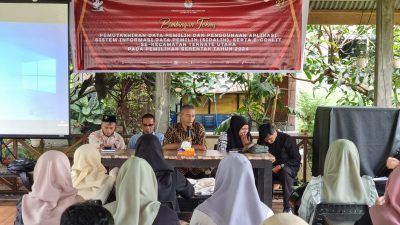 PPK Ternate Utara Libatkan 131 Petugas Pantarlih di Bimtek Pemutakhiran Data Pemilih