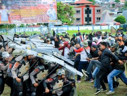 Gelar Latihan Sispamkota, Polda Maluku Utara Pastikan Pilkada Berjalan Aman