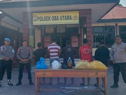 Polsek Oba Utara Tangkap 5 Pelaku Peredaran Miras, Kini Diproses Tipiring