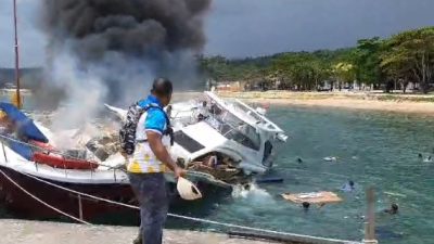Speedboat Milik Benny Laos Alami Kebakaran di Pelabuhan Taliabu, Sejumlah Korban Dievakuasi