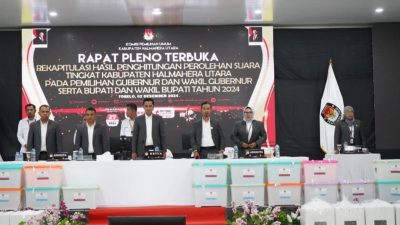 Pleno Rekapitulasi di Halmahera Utara Digelar, KPU Ingatkan Patuhi Tatib