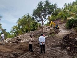 Jalan Buntu Akibat Longsor di Pulau Hiri Mulai Diperbaiki
