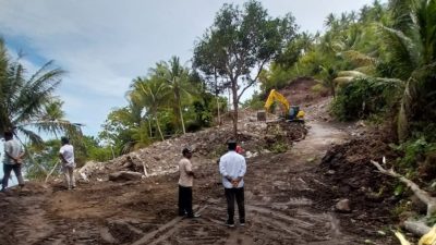 Jalan Buntu Akibat Longsor di Pulau Hiri Mulai Diperbaiki