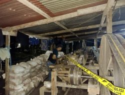 Polres Halmahera Utara Segel Tambang Emas Ilegal di Galela Barat