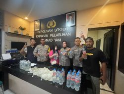 Polsek Ahmad Yani Ternate Amankan IRT yang Kedapatan Bawa Miras di Kapal