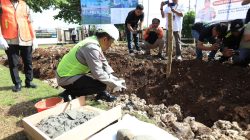 Gedung SPKT Polres Morotai Mulai Dibangun, Kapolda Malut Letakkan Batu Pertama