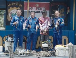 Ditpolairud Polda Malut Tangkap Nelayan Pelaku Bom Ikan di Halmahera Selatan