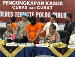 Polisi Ringkus 3 Pelaku Pencurian Spesialis Pecah Kaca Mobil di Ternate dan Weda