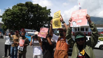 Jurnalis Malut Aksi Dukung Tempo Lawan Gugatan 200 M Oleh Menteri Pertanian