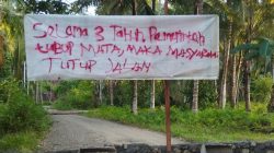 Warga Desa Silang Blokir Jalan, Tuntut Pemprov Malut Ganti Rugi Lahan