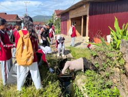 Samapta Polres Haltim Goes to School, Wujudkan Indonesia Asri