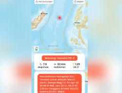 BREAKING NEWS: BMKG Keluarkan Peringatan Dini Tsunami Pasca Gempa M 7,6 di Sulut dan Malut