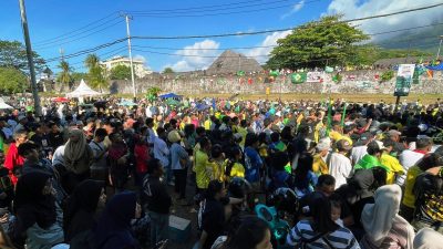 Euforia Fans Brasil di Ternate: Konvoi hingga Bentangkan Bendera Terpanjang