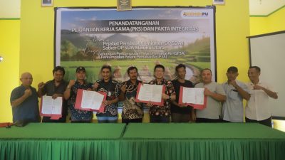 Sokong Lumbung Pangan Halmahera Timur, BWS Malut Gelar Penandatanganan PKS dan Pakta Integritas P3-TGAI