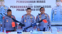 Polda Malut Bongkar Peredaran Senjata Api Ilegal di Halut, 3 Pelaku Ditangkap