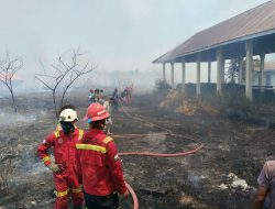 Kebakaran Melanda Perkebunan di Kao Teluk, ERT NHM Turun Tangan